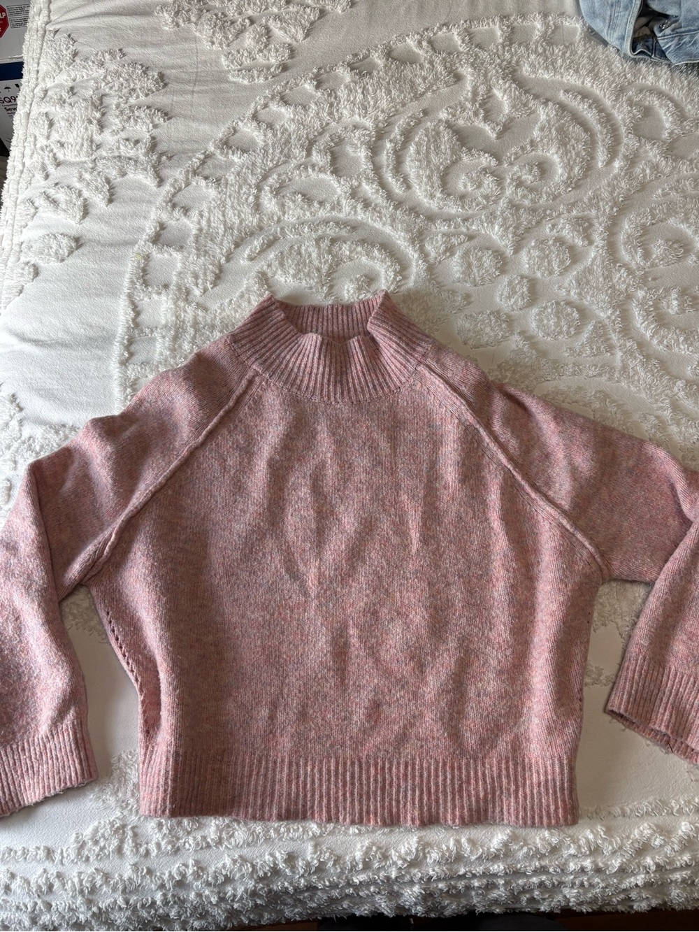 Karlie Dusty Pink Mock Neck Sweater